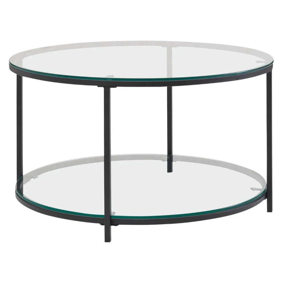 MID.YOU Klubtisch Glas schwarz Discount