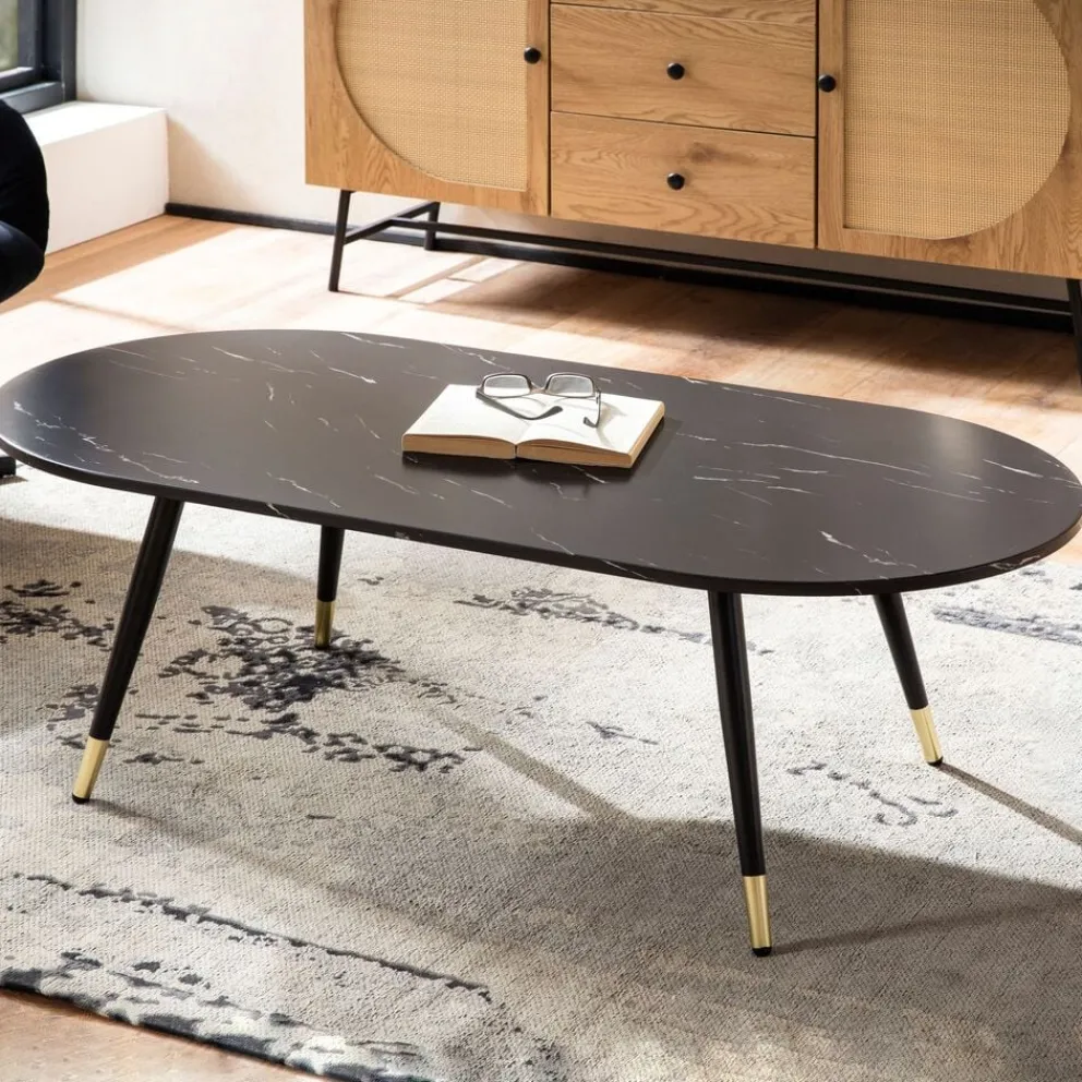 MID.YOU Klubtisch Marmor schwarz Outlet