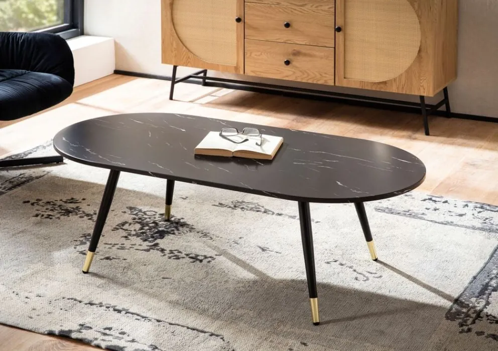 MID.YOU Klubtisch Marmor schwarz Outlet