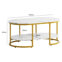 MID.YOU Klubtisch Marmor weiss Online