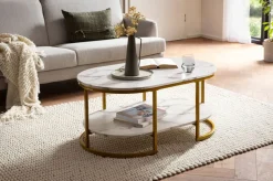 MID.YOU Klubtisch Marmor weiss Online