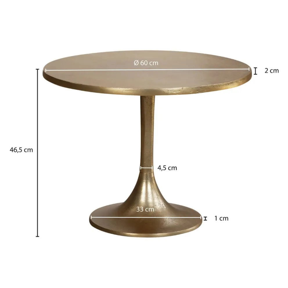 MID.YOU Klubtisch Metall champagner Sale