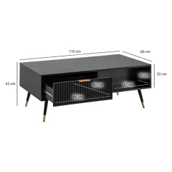 MID.YOU Klubtisch Modern schwarz Hot