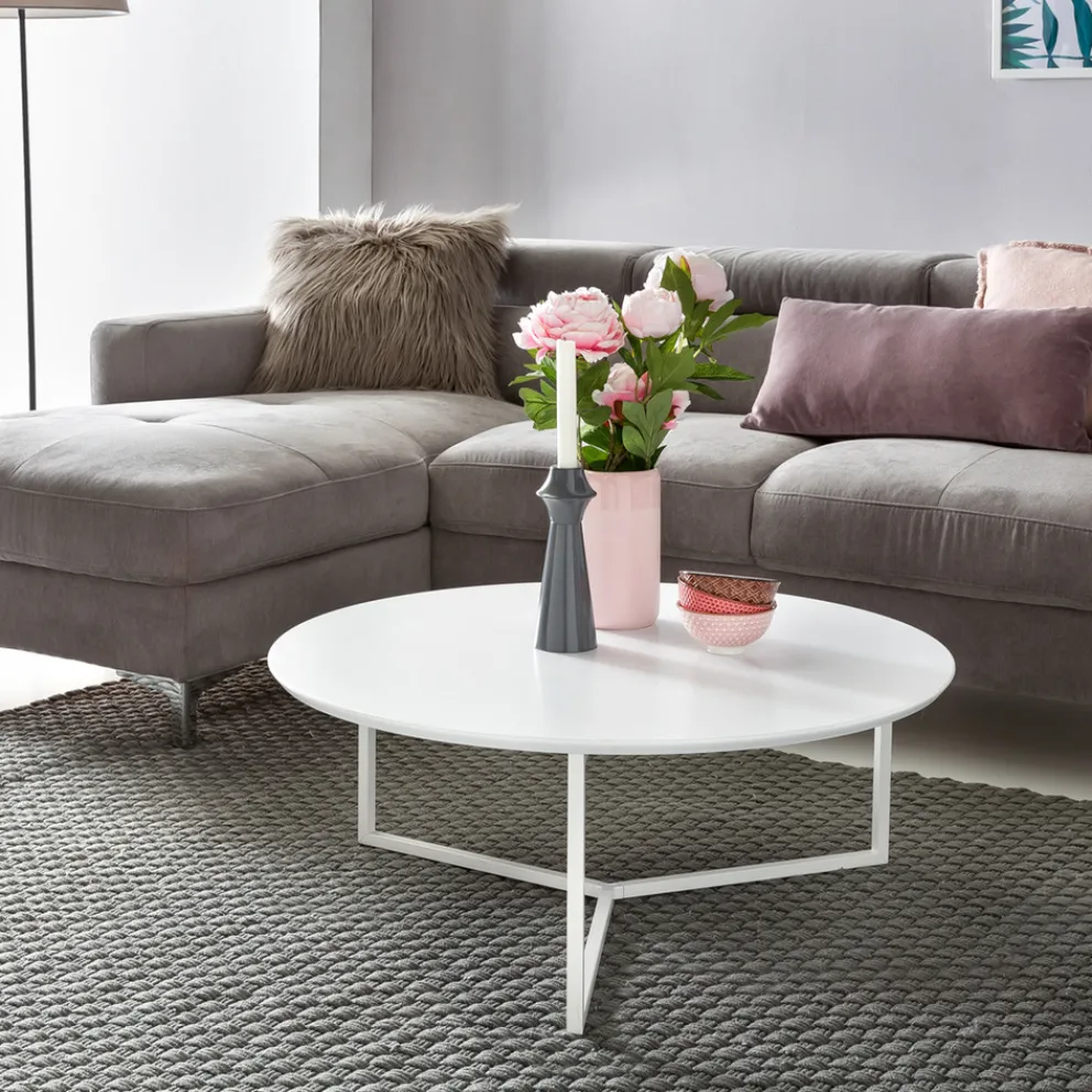 MID.YOU Klubtisch Rund weiss Discount