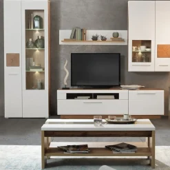 Hom'In Klubtisch Savona eichefarbig, weiss Outlet