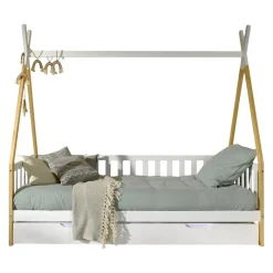 MID.YOU Kojenbett Tipi kieferfarbig, weiss Hot