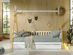 MID.YOU Kojenbett Tipi kieferfarbig, weiss Hot