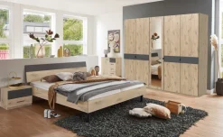 MID.YOU Kommode Budapest eichefarbig, graphitschwarz Outlet