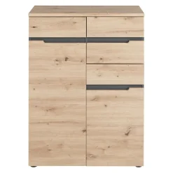 Voleo Kommode Detroit eichefarbig, graphitgrau Outlet