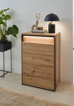 Voleo Kommode Edra eichefarbig, schwarz Clearance