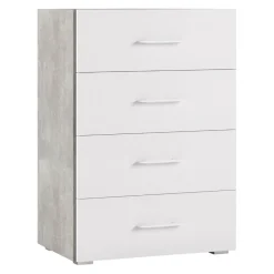 Sikelia Kommode Living betongrau, weiss Clearance