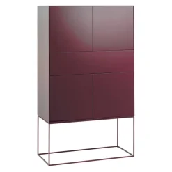 Piure Kommode Nex Hochglanz H15 purple red New