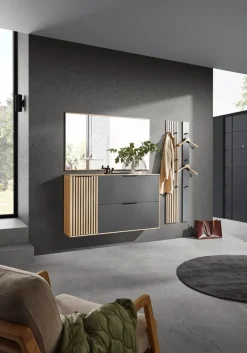 Dieter Knoll Kommode Riva anthrazit, eichefarbig Outlet