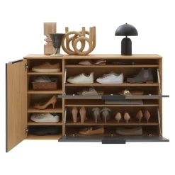 Dieter Knoll Kommode Riva anthrazit, eichefarbig Outlet