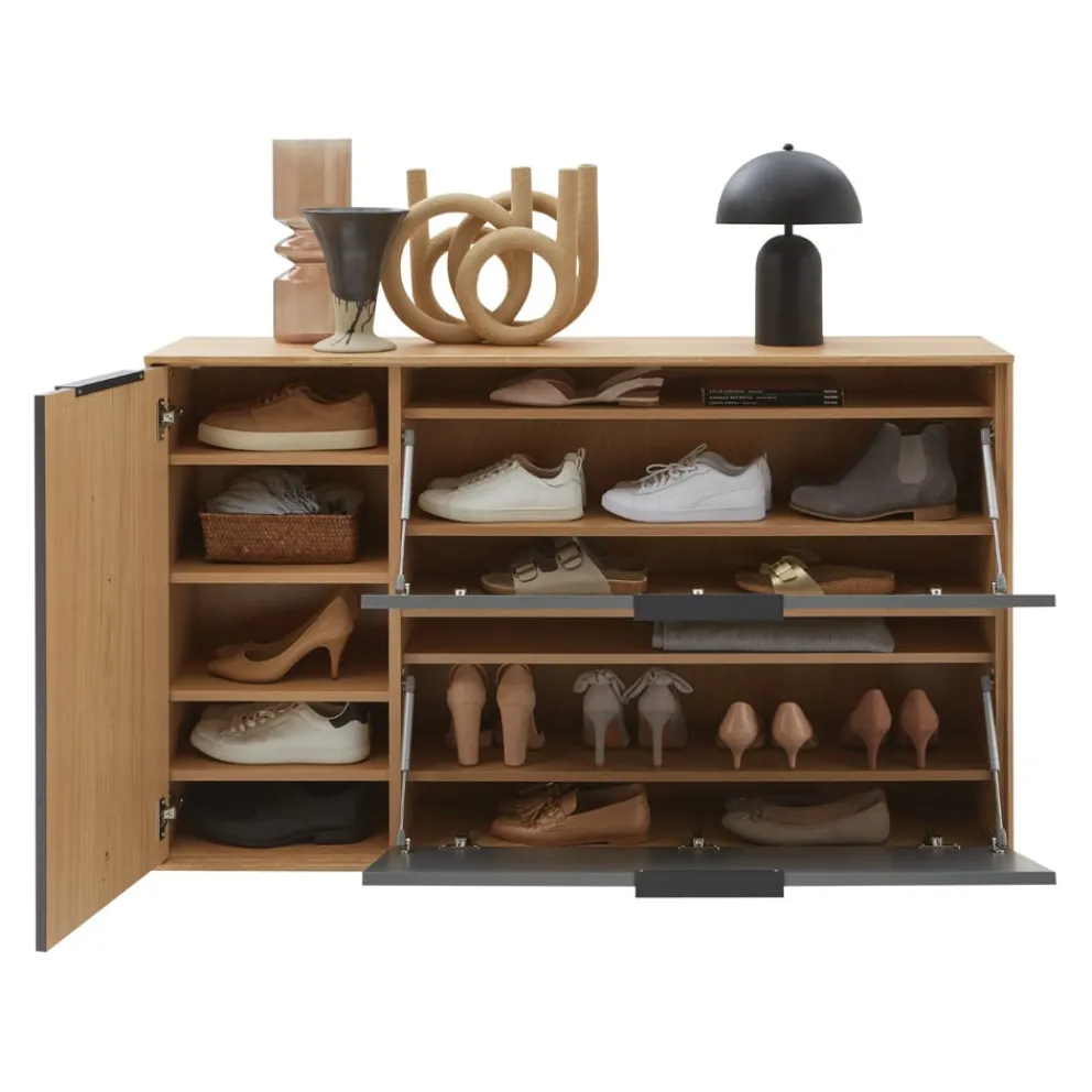 Dieter Knoll Kommode Riva anthrazit, eichefarbig Outlet