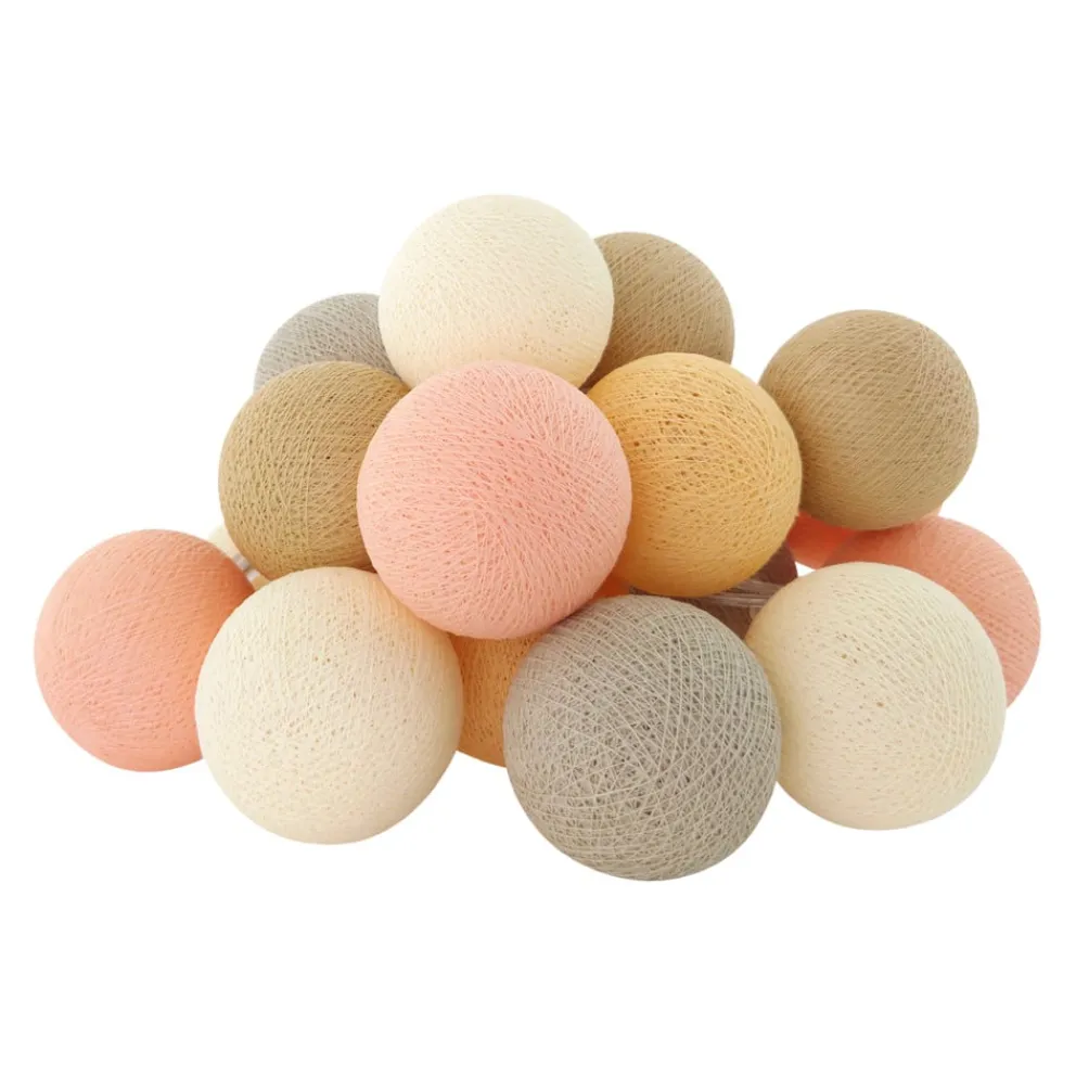 Lifetime Lichterkette Hou beige, hellgrau, pfirsich Hot