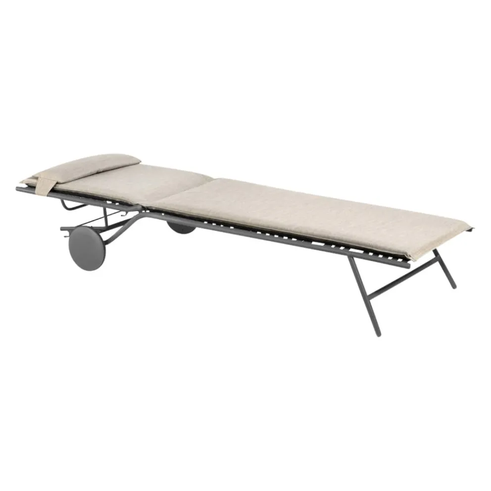 Lafuma Mobilier Liegestuhl Hedona beige New