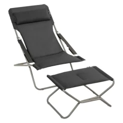 Lafuma Mobilier Liegestuhl Transabed dunkelgrau Hot