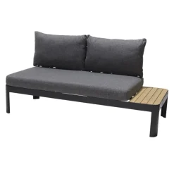 Johann Jakob Lounge Boracay grau, schwarz, teakfarbig Best