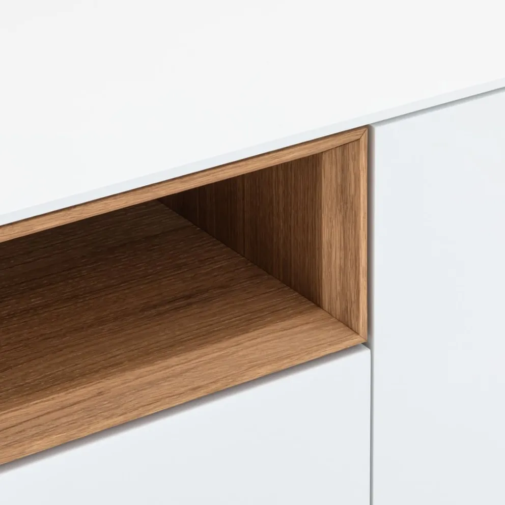 atelier pfister Lowboard Amden anthrazit, eichefarbig, weiss Clearance