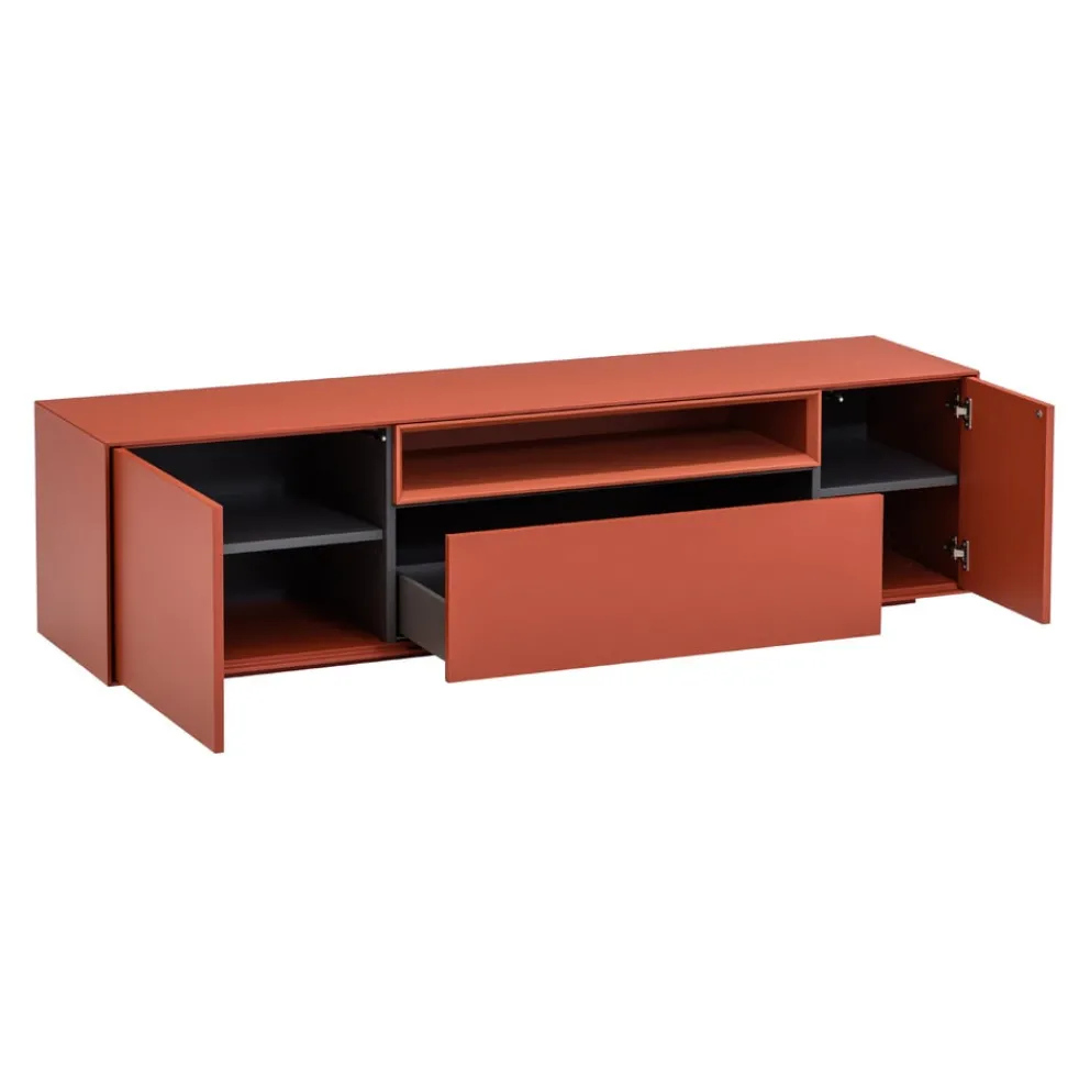 atelier pfister Lowboard Amden Ameisenrot, Ziegelrot, anthrazit New