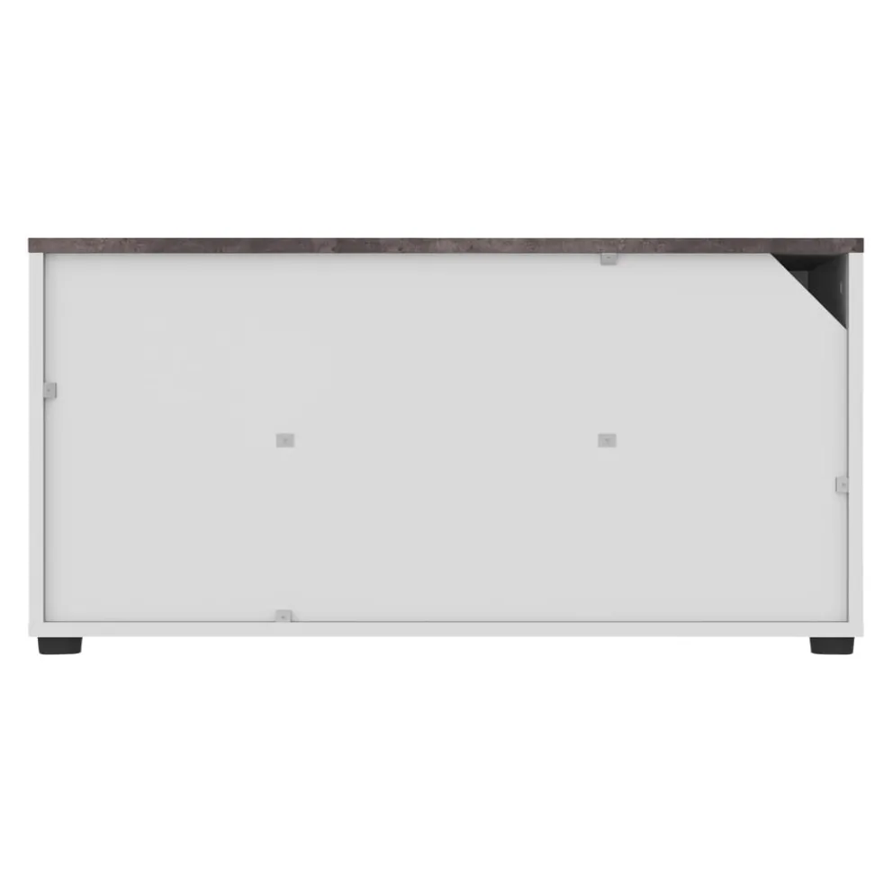 Temahome Lowboard ANGLE betongrau, weiss Clearance