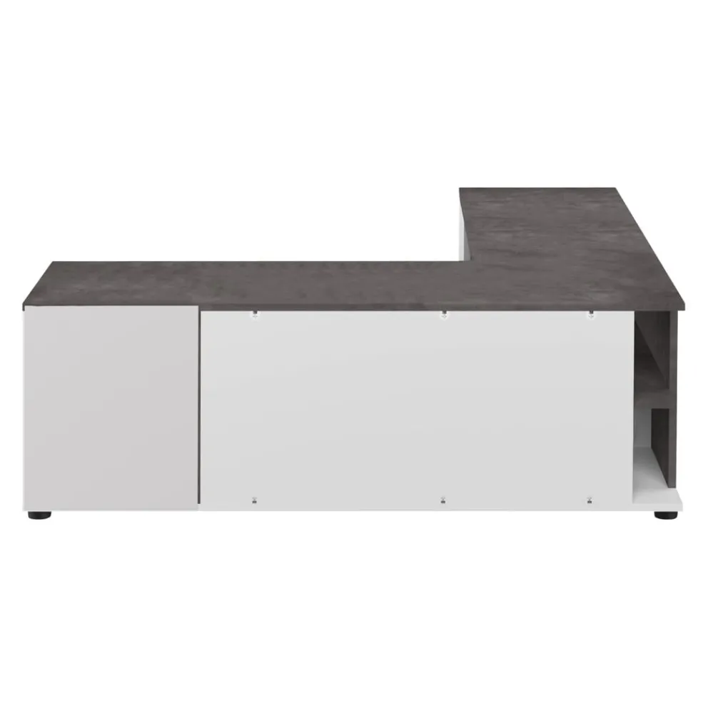 Temahome Lowboard ANGLE betongrau, weiss New