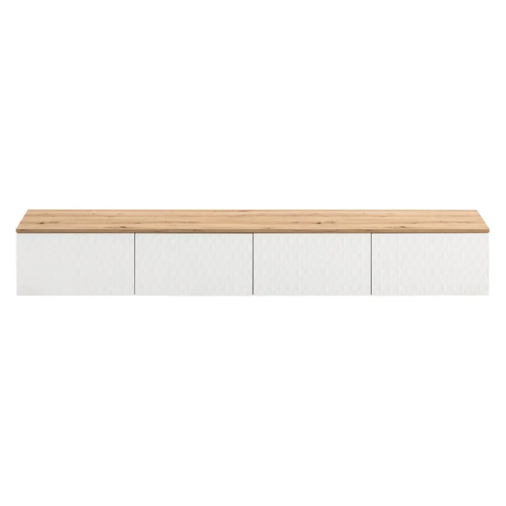 BYYU Lowboard Kleo eichefarbig, weiss