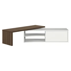 Temahome Lowboard Movida nussbaumfarbig, weiss New