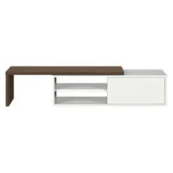 Temahome Lowboard Movida nussbaumfarbig, weiss New