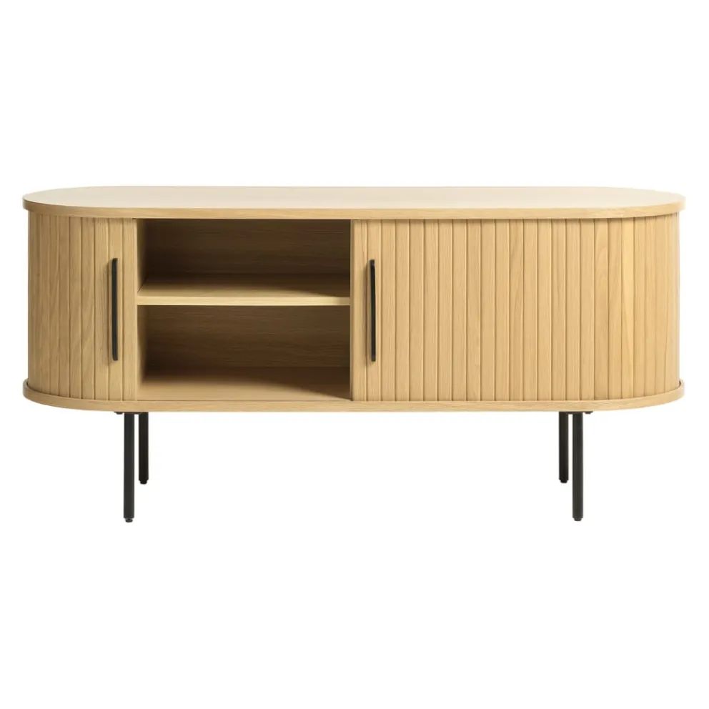 Lomoco Lowboard Nola eichefarbig, schwarz Discount