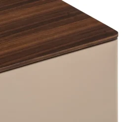 Edition Lowboard Rhea crème, nussbaumfarbig