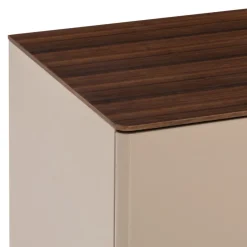 Edition Lowboard Rhea crème, nussbaumfarbig