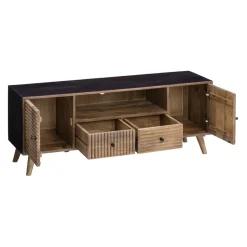 Ambia Home Lowboard Rigato mangofarbig, schwarz Sale