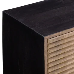 Ambia Home Lowboard Rigato mangofarbig, schwarz Sale