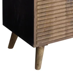 Ambia Home Lowboard Rigato mangofarbig, schwarz Sale