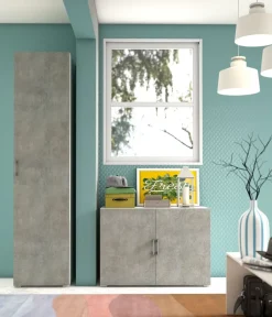 Sikelia Mehrzweckschrank Clean betongrau, weiss Sale