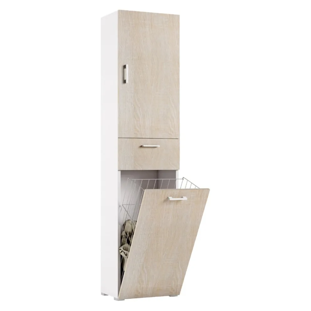 Sikelia Mehrzweckschrank Clean eichefarbig, weiss Outlet