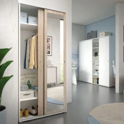 Sikelia Mehrzweckschrank Clean eichefarbig, weiss Outlet