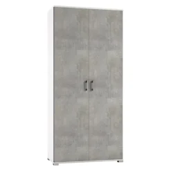 Sikelia Mehrzweckschrank Clean betongrau, weiss New