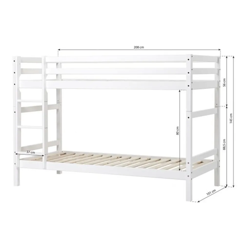Hoppekids Mittelhochbett Lattenrost HS-Luxury weiss