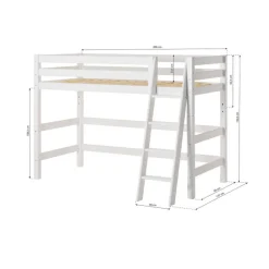 Hoppekids Mittelhochbett Lattenrost HS-Luxury weiss Best