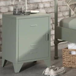 MID.YOU Nachttisch Bronxx Grey/Mint Hot