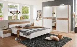 MID.YOU Nachttisch Budapest eichefarbig, weiss Best