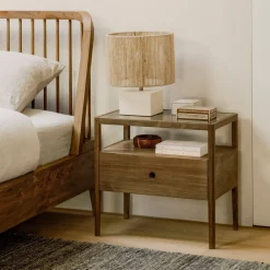 Ethnicraft Nachttisch Spindle braun Outlet