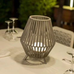 newgarden Outdoor Tischleuchte Conta taupe New