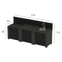 ENO Planchas Outdoorküche Classic anthrazit Best