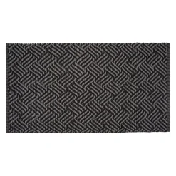 Pad Outdoor-Teppich Edge kiesel, schwarz Hot