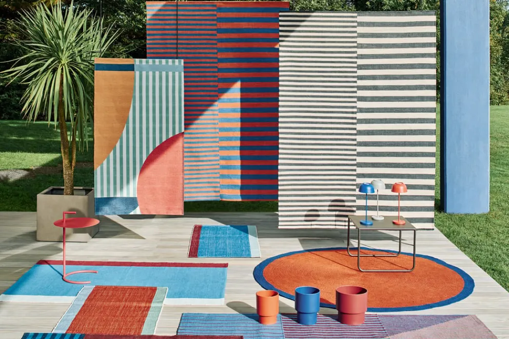 atelier pfister Outdoor-Teppich lostorf bunt Clearance