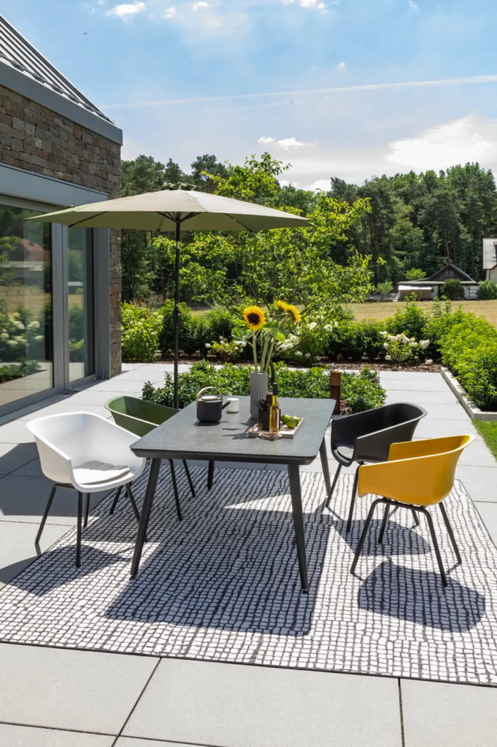 Schöner Wohnen Outdoor-Teppich Parkland dunkelgrau Discount